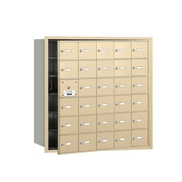 Salsbury Industries Salsbury 3630SFU Salsbury 4Bplus Horizontal Mailbox 30 A Doors - 29 Usable - Sandstone - Front Loading - Usps Access 3630SFU